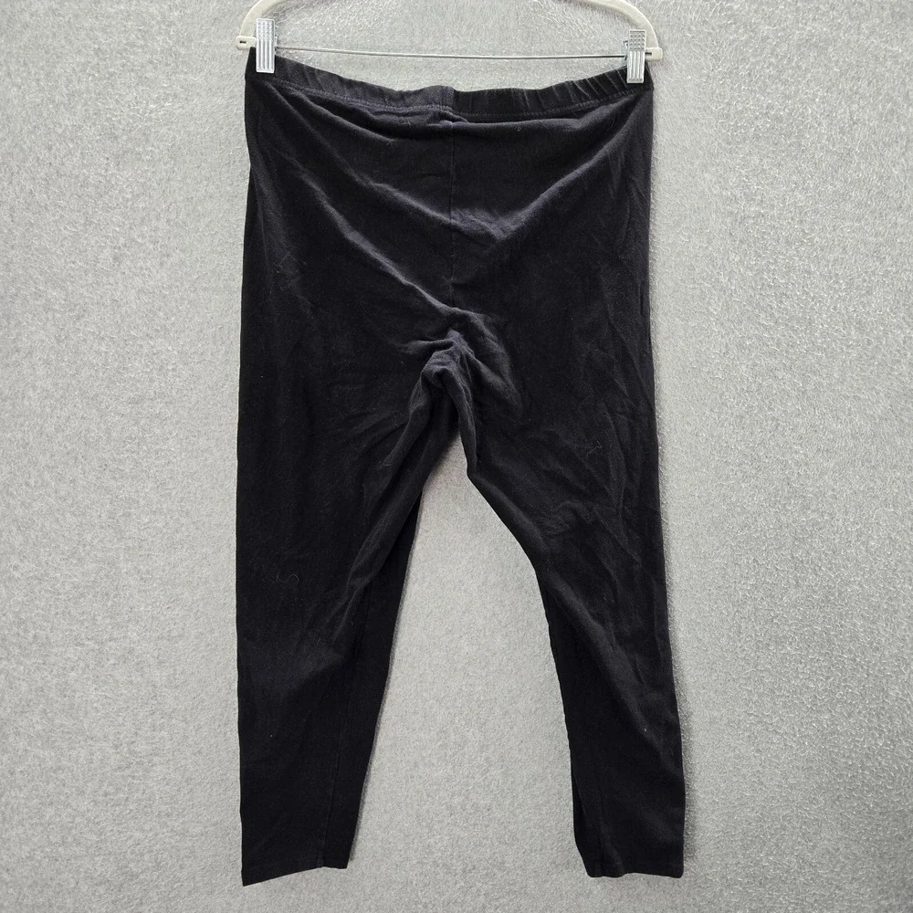 Torrid Women Pants 2 Black Lace Up Ankle Leggings Elastic Waist 23" Inseam - Picture 8 of 8